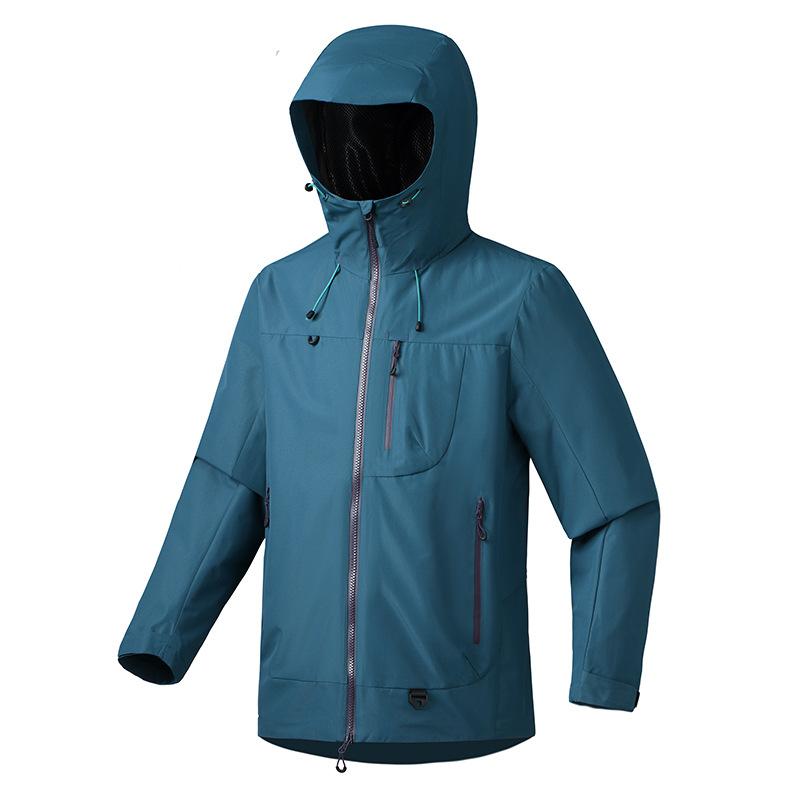 New Outdoor Sports Mountaineering Suit Hard Shell Windproof Hooded Jacket