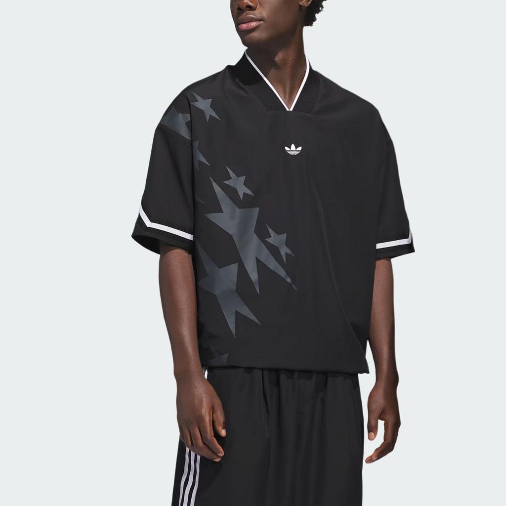 Adidas Originals Basketball Star Loose V-Neck Sports Short Sleeve Jersey Unisex Jersey KC3569