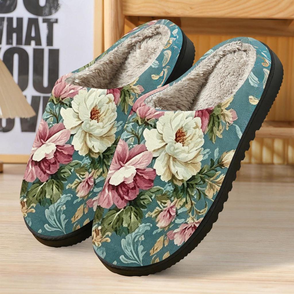 Unisex Cute Cartoon Cotton Slippers – Cozy Home Warmth with Prints