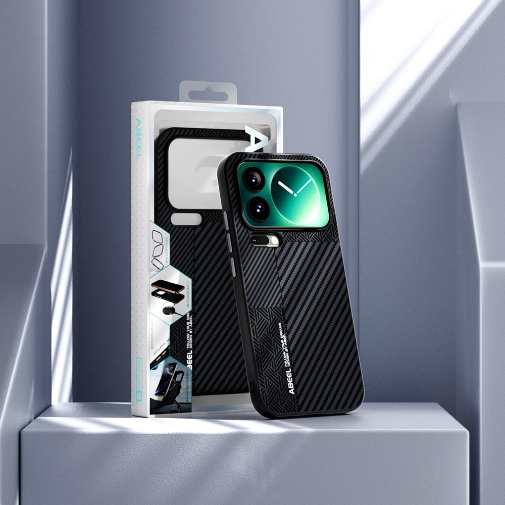 ABEEL For Xiaomi 17 Pro Max Magnetic Case PC + TPU + Aluminum Alloy + PU Leather Slim Phone Back Cover