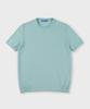PANICALE Aqua Herringbone Cotton Short Sleeve Knit