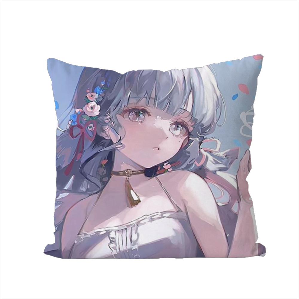Genshin Impact Pillow Case For Car Sofa Decorative Home Doublesided Print Plush Square Throw Pillow Cushion Cover