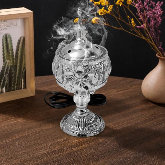 Electric Incense Burner Metal Arabian Style Incense Cone Holder Middle