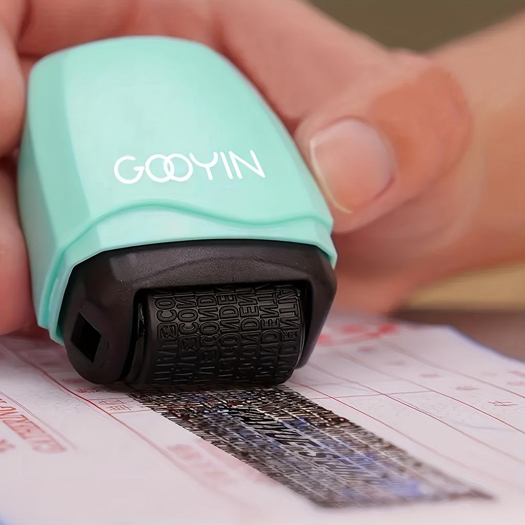 Identity Theft Prevention Roller Stamp - Secure Confidential Data, Privacy Guard Stamp with PP Material for Information
