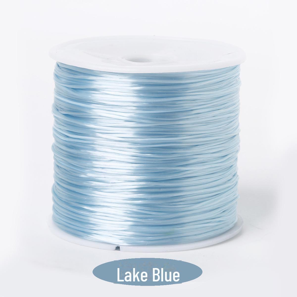 

46 м 0,7 мм плоская эластичная проволока для самодельных буддийских браслетов из бисера небесно-голубой