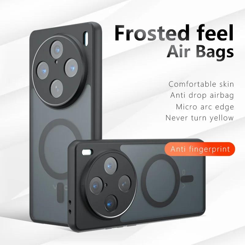 Für Magsafe Stoßfestes Acryl Handyhülle für VIVO X200 Pro Mini X100 S Pro Ultra Magnetischer Harter Bumper Matte Abdeckung X200Pro X100S