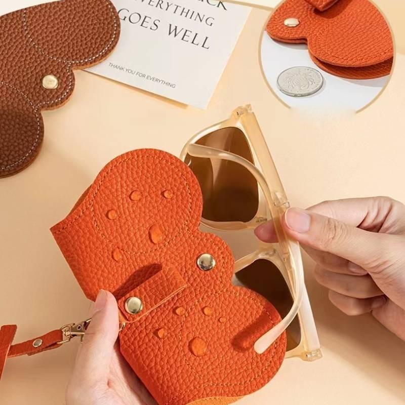 Pu Portable Leather Sunglasses Bag Glasses Case Fashion Reading Glasses Pouch