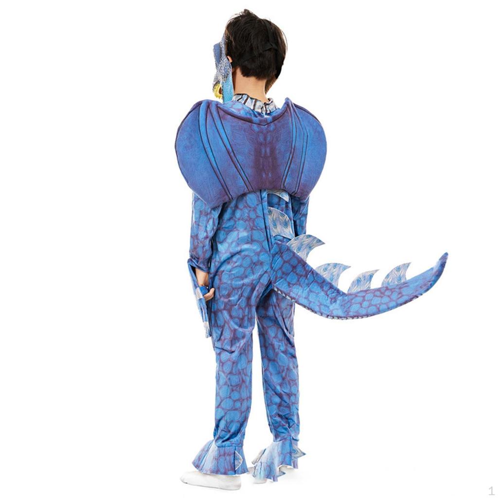 Set Costume Coda Ali Maschera Dinosauro Bambino Drago Regalo Bambini per Palco