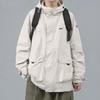 Men's Spring and Autumn American Casual Tooling Jacket Jacket Jacket Japanese Loose Hooded Mountaineering Suit