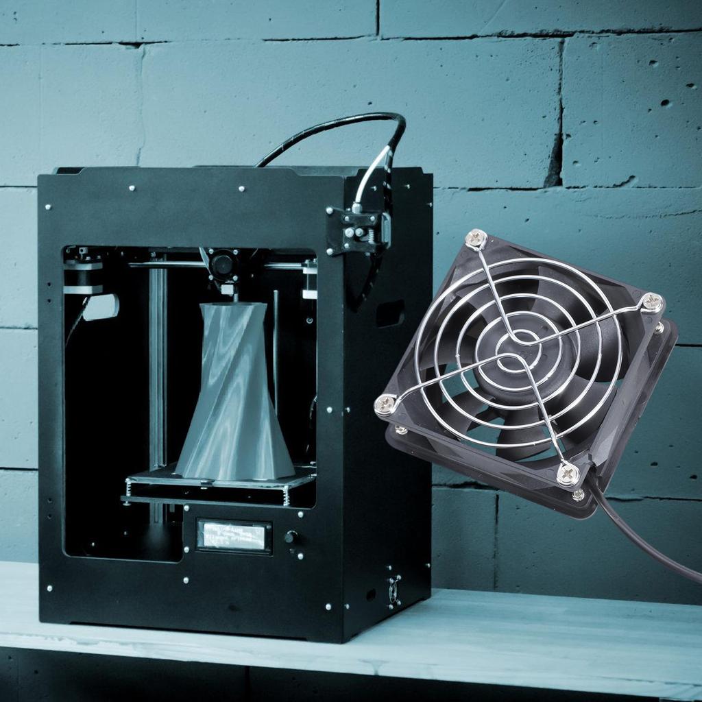 Runder USB-betriebener Abluftventilator für effiziente Belüftung in 3D-Druckergehäusen und Tierhäusern