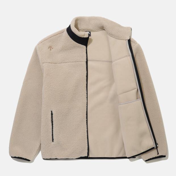 Descente Essential Comfort Fit Fleece Jacket Beige Sr323Ukt88