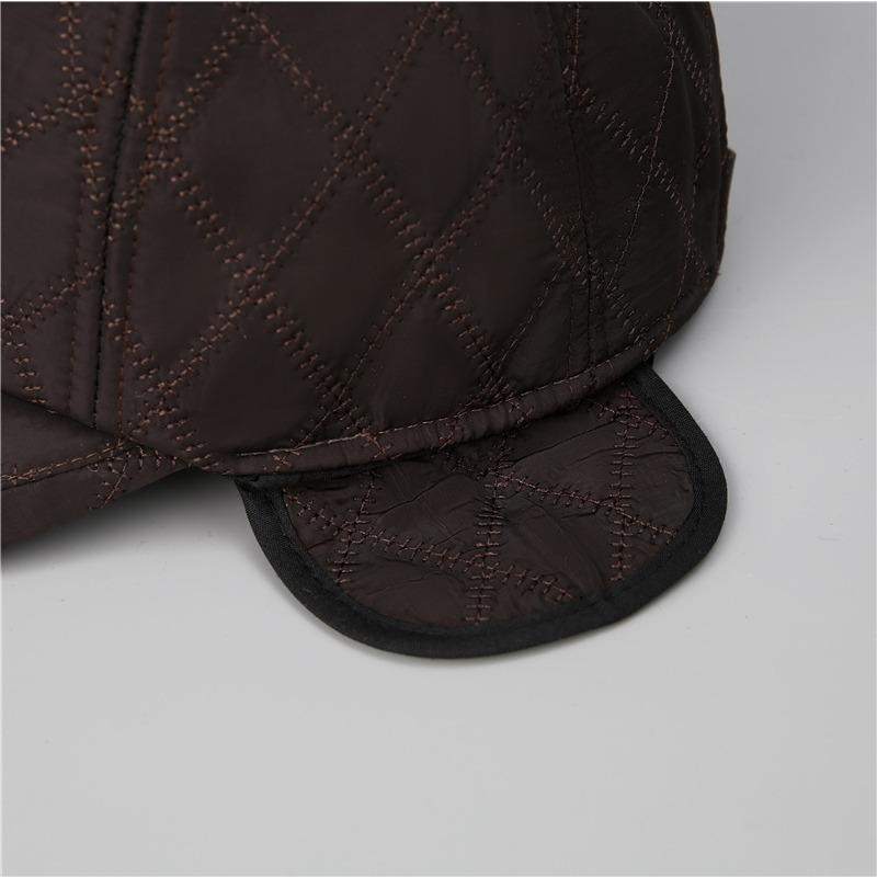 Autumn and Winter Men's Peaked Cap, Warm Ear Protectors, Thickened Outdoor Grandpa Hat, Baseball Cap