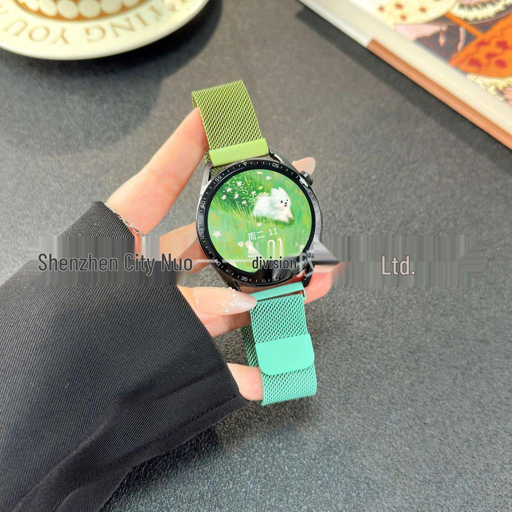 Magnetic Milanese Steel Strap for Huawei GT6, Samsung, Huami, Xiaomi, Garmin S4 - Sizes 18/20/22mm