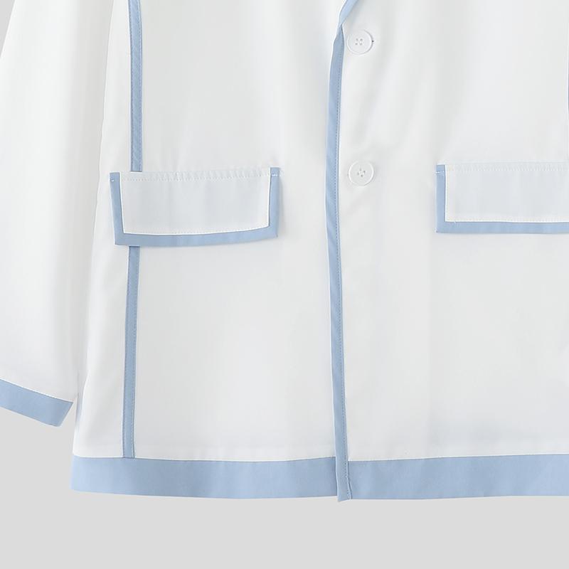 INCERUN Spring Men Lapel Neck Long Sleeve Stitching Button Thin Blazer Coats