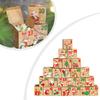 24 Day Advent Calendar Boxes for Christmas Countdown with Numbered Compartments for Daily Surprises and Holiday Decoration