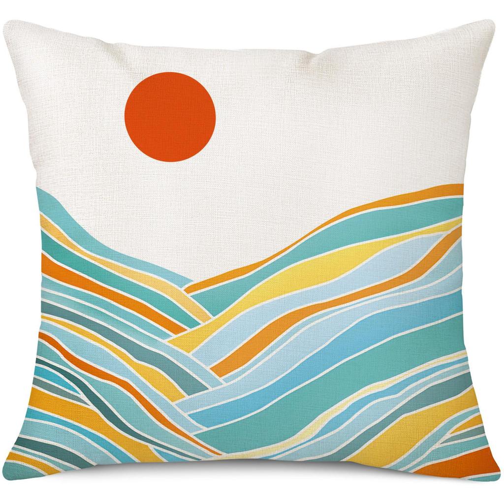 Printed Throw Pillow Case For Sofa Nordic Leaves Style Cushion Cover Pillow Case Home Decor 18 X 18 Inches