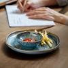 Yunmeng Dining Table Household 4-Inch Taste Plate Retro Special-Shaped Ceramic Taste Plate Hot Pot Sauce Plate Export