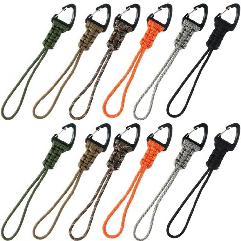 Dreieck-Schnalle Paracord Schlüsselanhänger Anti-Verlust Fallschirmschnur Karabiner Geflochten Gewebt Schlüsselanhänger Wandern