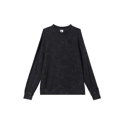 Nike Sportswear Logo Round Neck Pullover Solid Color Long Sleeve Sweatshirt Men Sweatshirt Black HQ6037010