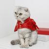 Pet Cat Cloak Adjustable Funny Comfortable Pet Clothes Outfit Cloak Decor for Party Home Red S