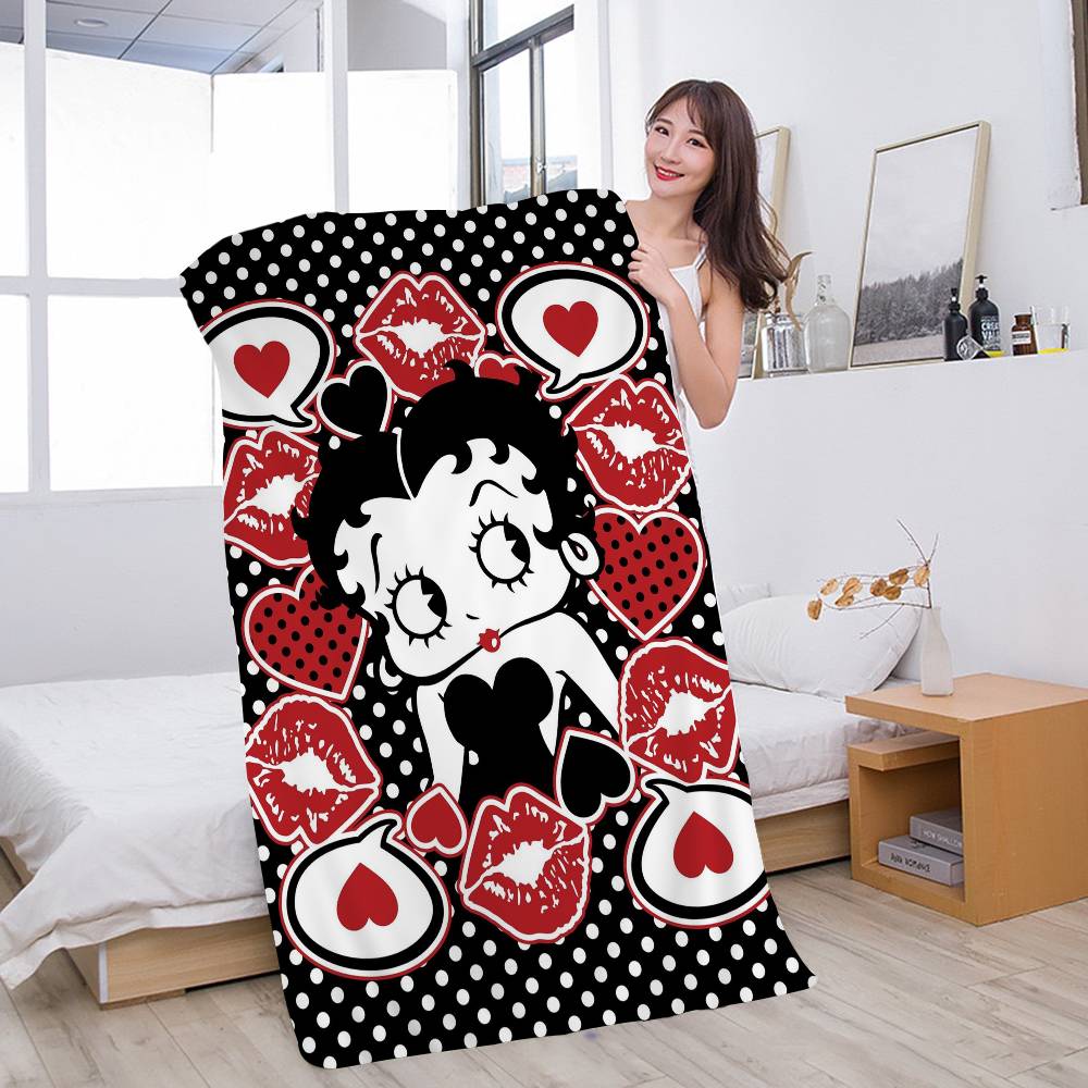 B-Betty-Cute-Boops Beach Towel Colorful Bath Towels For Girl Microfiber Quick Dry Custom Sand Free Beach Yoga Spa Gym Pool