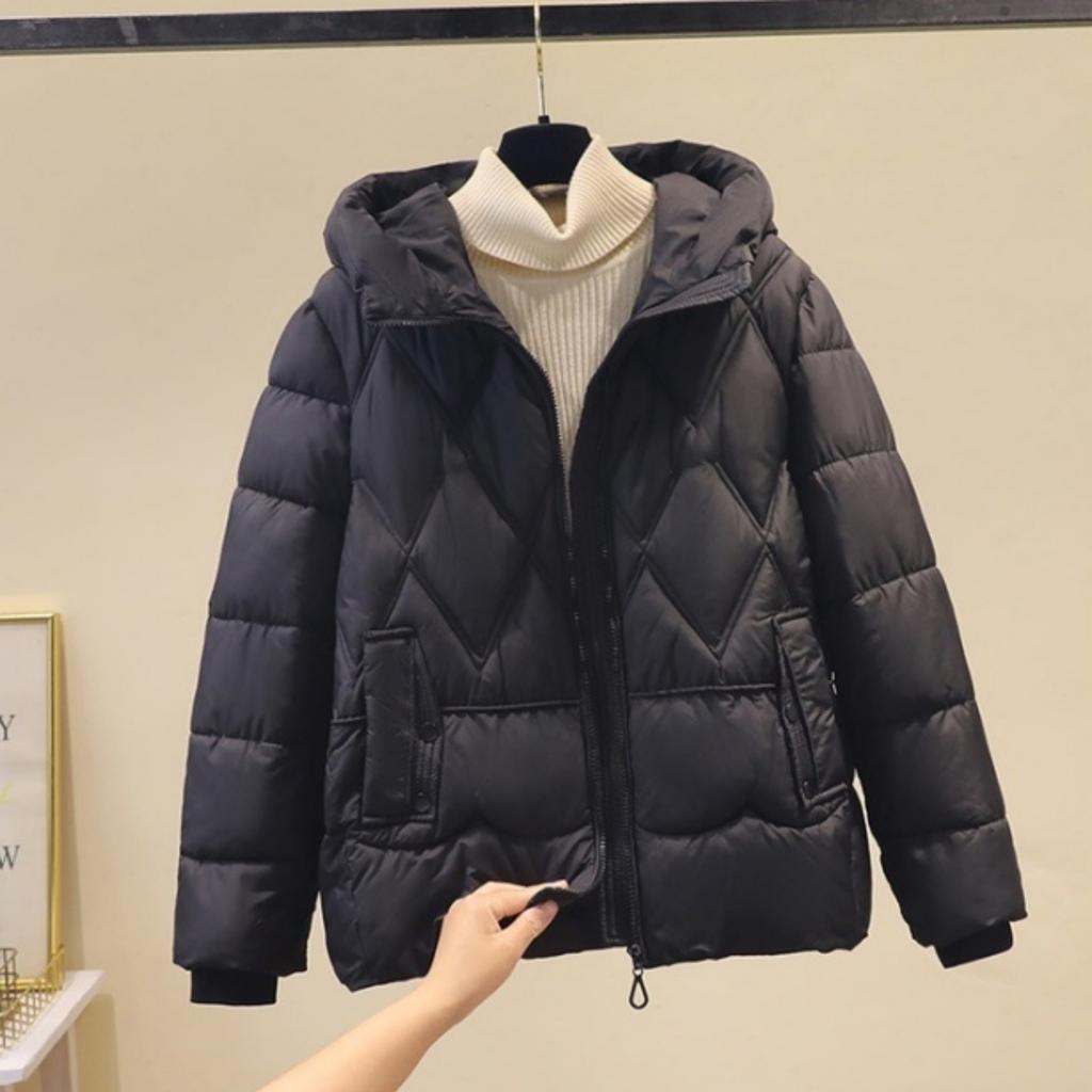 Women's Hooded Coat Ladies Winter Cotton Coat Thickened Warm Jacket