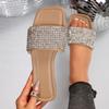 Fashion Fashion Crystal Summer Women Slippers 2025 Colorful Rhinestone Flat Sandals for Woman Comfort Non Slip Beach Slides Flip Flops
