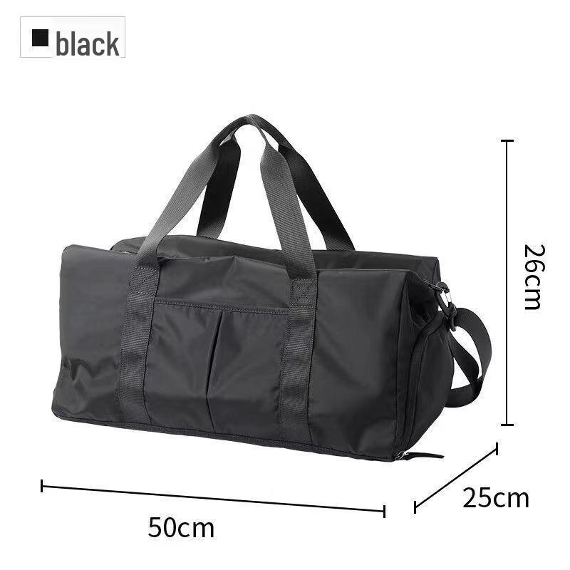 

Универсальная дорожная сумка большой вместимости - Стильная ручная сумка для влажных и сухих вещей, Модный спортивный дизайн чёрный