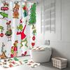 Anime Character Peripheral Printed Shower Curtain Floor Mat Four Piece Set, Home Bathroom Dry Wet Separation Partition Shower Curtain  Shower Curtain