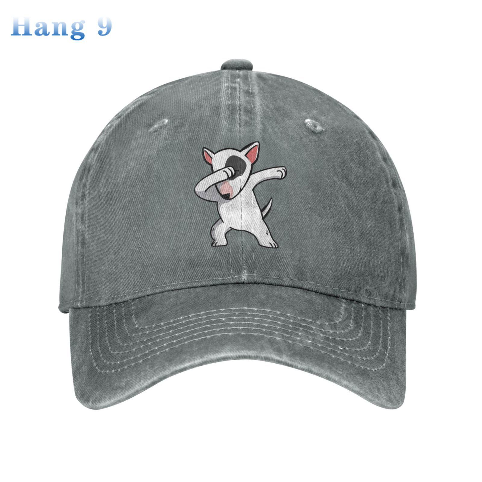 

Английский бультерьер бейсболки смешной унисекс мягкий casquette cap модная джинсовая шапка винтажный регулируемый черный