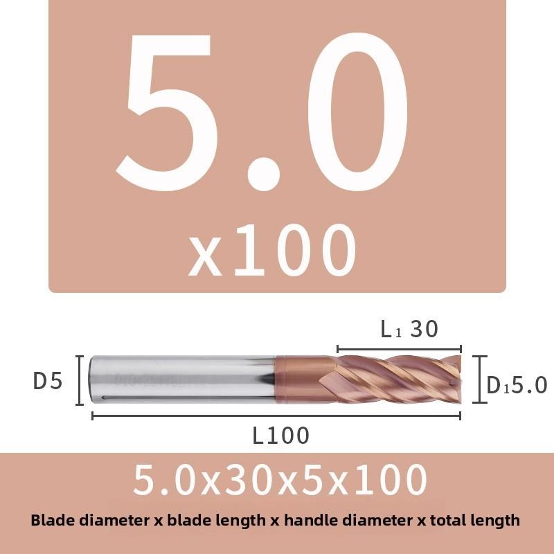 55 Degree Tungsten Steel Milling Cutter 4-blade Extended Carbide End Mill 200 Length And 150 Length CNC Hardware Tool