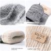 Half Finger Flip Korean Style Gloves Winter Women's Cute Fleece-Lined Cold-Proof Warm Wool Knitted Autumn and Winter Open Finger