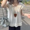 1116 Summer New Loose Splicing Fungus Lace Design Commuter Casual Versatile Shirt Women