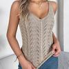 Tees Neck Sleeveless Women V Solid Color T Shirt Ladies Tee Shirt Street Knitwear Wear Top