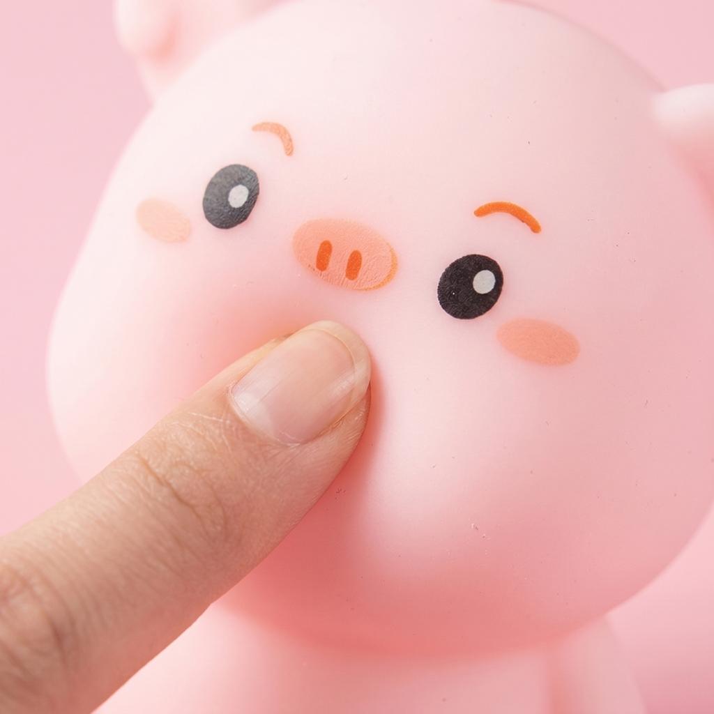 Soft Pig Shaped Stress Relief Toy for Squeezing and Fidgeting Suitable for Office Desk School and Home Use