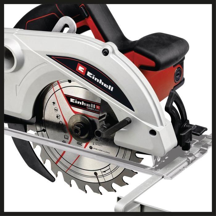 Einhell Scie circulaire 190mm TC-CS 1410 (1410 W, 190 x 30 mm, max. 67 mm, couteau diviseur, blocage de la broche)