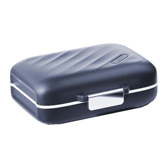 Medicine Storage Box Large Capacity 7 Compartment Weekly Pill Organizer синий