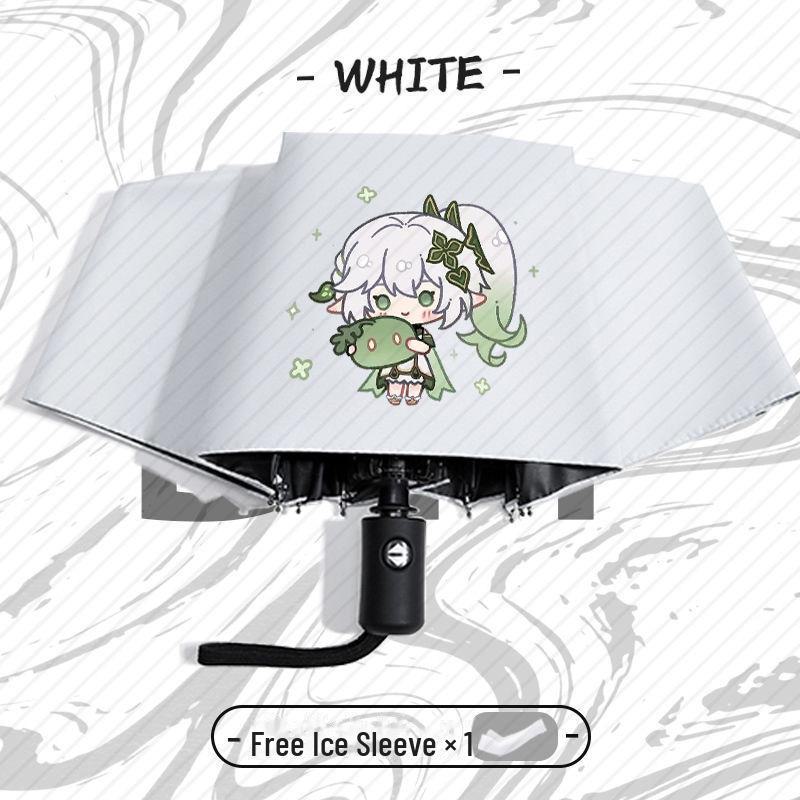 Genshin Impact Automatický skládací deštník s UV ochranou pro žáky základních škol - Odolný proti větru, pro slunečné i deštivé počasí