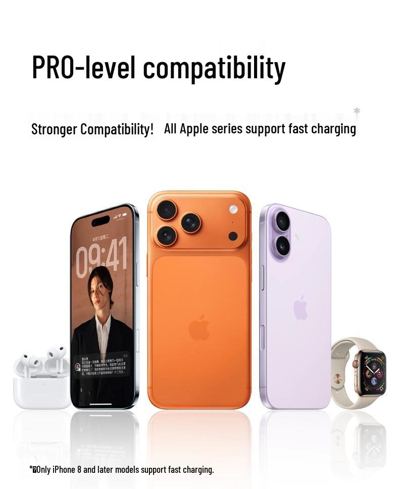 PISEN 40W GaN PD Fast Charger for iPhone 16/17 Pro/Pro Max