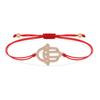 Good Quality Hamsa Hand Charm Bracelet Women New Fashion Cubic Zirconia Stones Gold-plated Copper Red String Jewelry