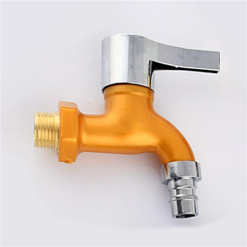 Hage Balkong Vannkran 1/2" Utvendig gjenger Veggmontert Vaskemaskin Kran Plast Vannslange Hurtigkobling