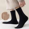 Chaussettes en laine super épaisses pour hommes et personnes âgées en automne et en hiver, chaudes mi-mollet, polaire et chaussettes longues épaissies anti-froid