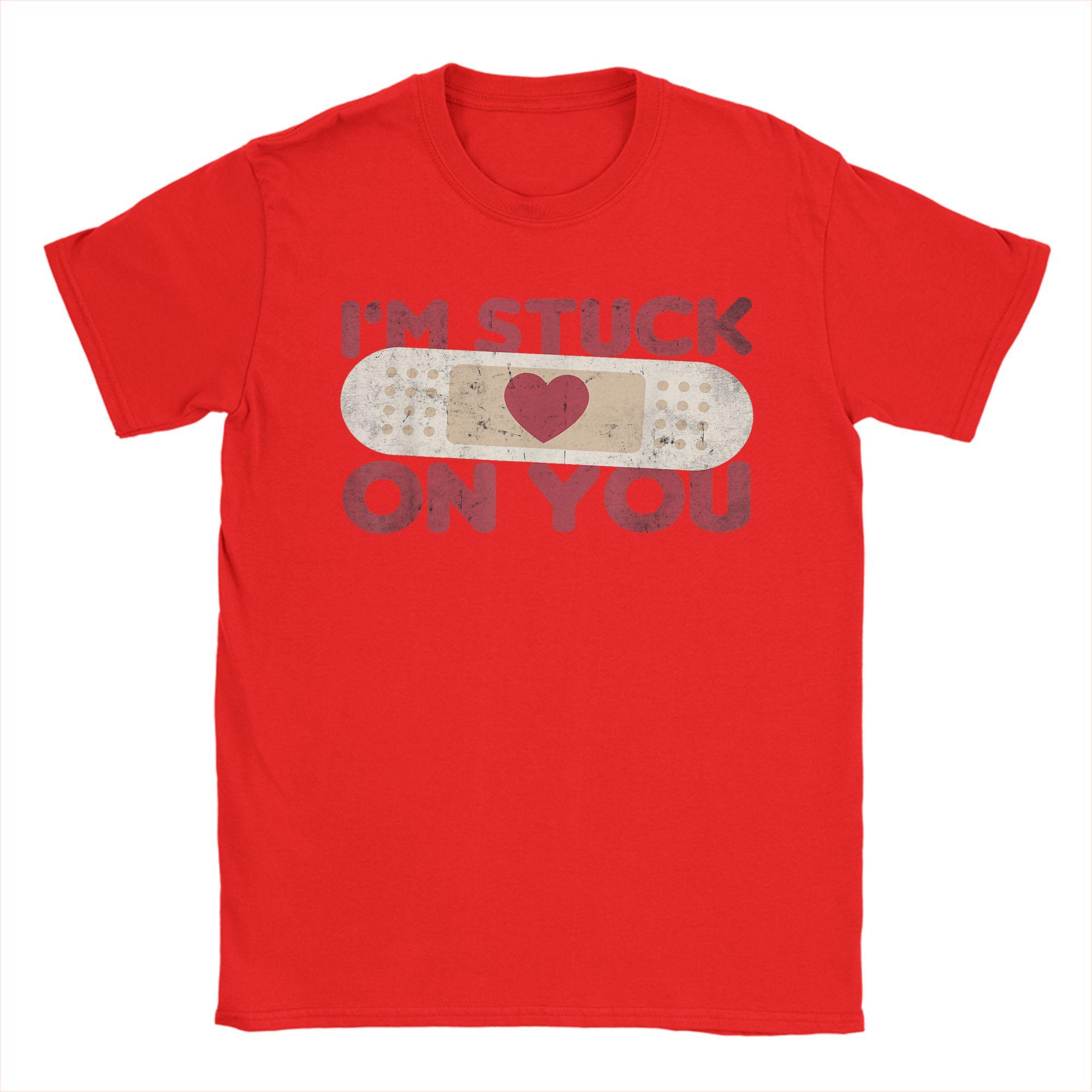 

Im Stuck On You Band Aid Pun Saying Nurse Unisexs T Shirts Creative Tees Short Sleeve Crew Neck TShirt 100 Cotton Clothing S