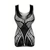 Sex underwear European and American large size vest halter sexy hollow skirt pure desire mesh pajamas set