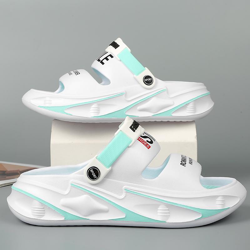 Big Size Men's Slippers Summer Sport Style Slides Anti-slip Thick Sole Breathable Fashion Slip-on Beach Leisure Sandals