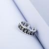 Adjustable Open Ring Men Women Engraved Om Mani Padme Hum Sanskrit Mantra Vintage Style Minimalist Finger