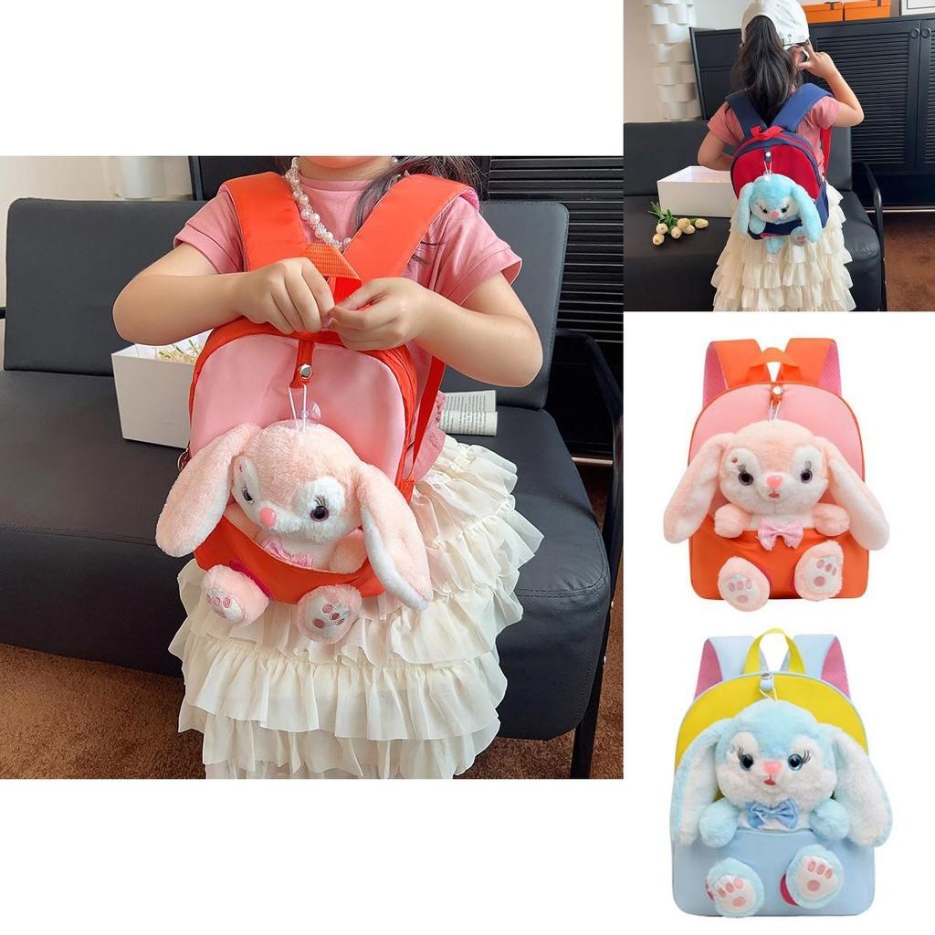 Adorable Rabbit Plush Backpack For Girls With Breathable Lightweight Durable Design