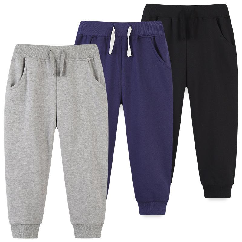 New Children's Fashionable And Casual Leg Tied Multi Pocket Pants Solid Color Casual Pants