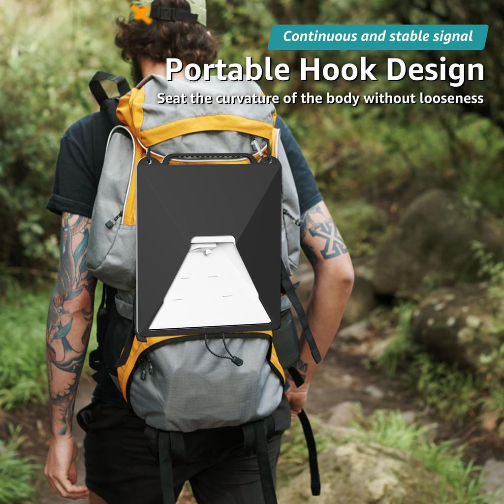 Silicone Satellite Antenna Protective Cover Mini Satellite Dish Protective Cover Case with Handle and Hook for Outdoor Camping