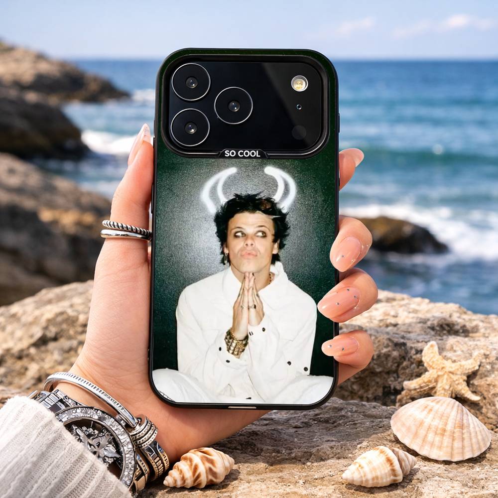 Y-Yungblud Singer Phone Case For iPhone17,16,15,14,13,12,11,Pro,MAX Gray Matte Silicone Black Cover iPhone17